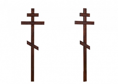 Крест намогильный сосновый "Прямой с накладками"  КДС-07